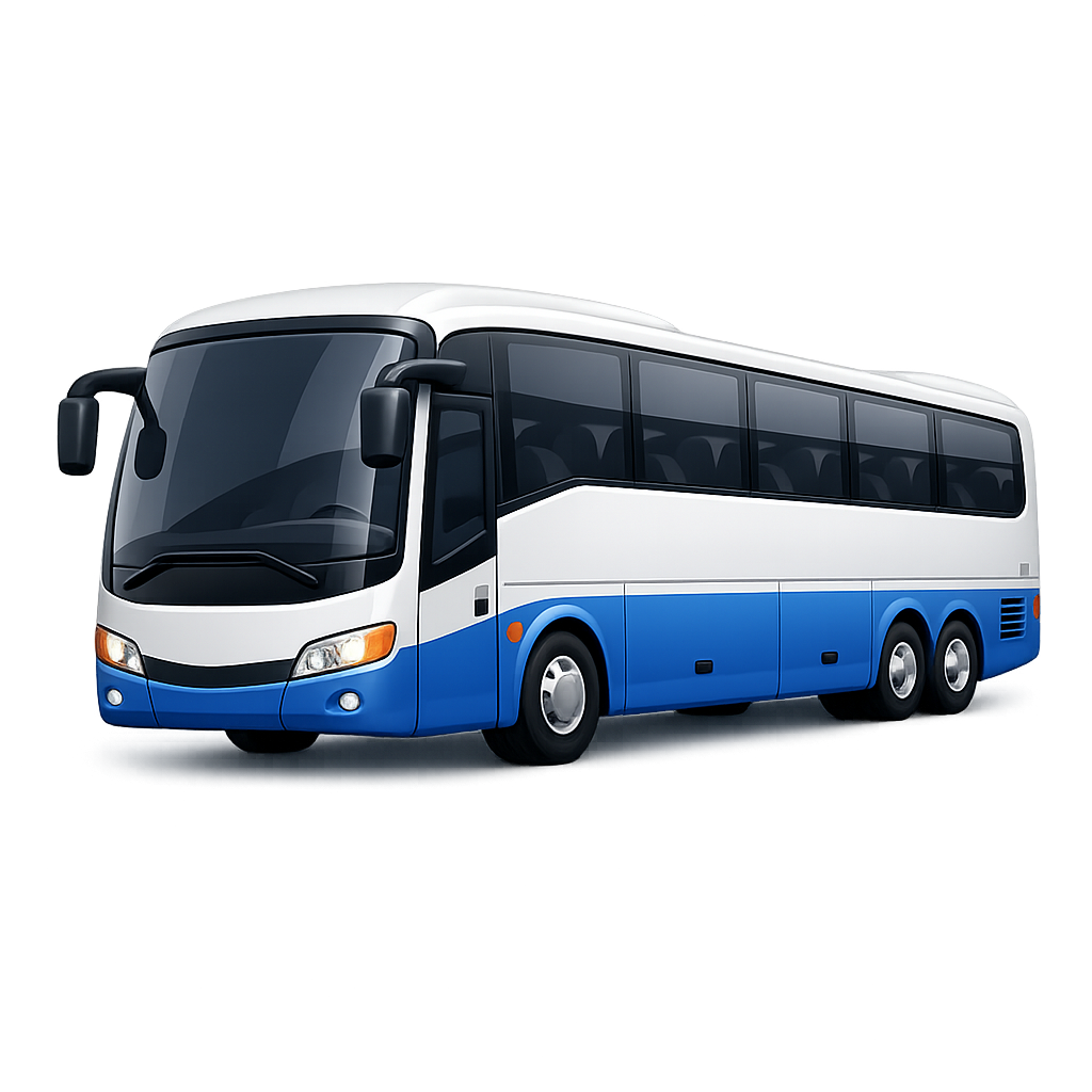 Coach bus PNG image with transparent background