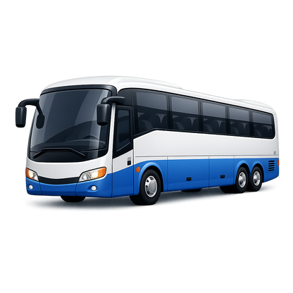 Coach bus PNG image with transparent background