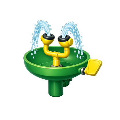 3D laboratory eyewash station PNG