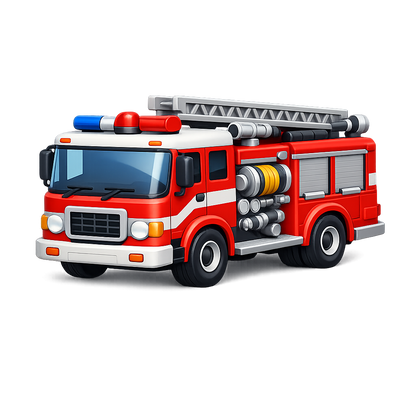Fire engine PNG image with transparent background