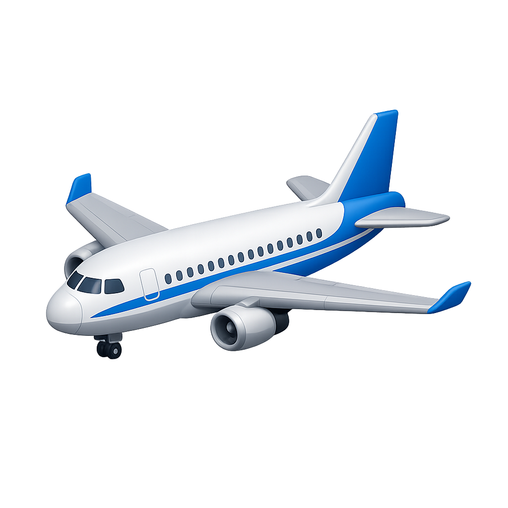 Passenger jet PNG image with transparent background