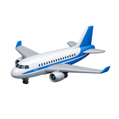 Passenger jet PNG image with transparent background