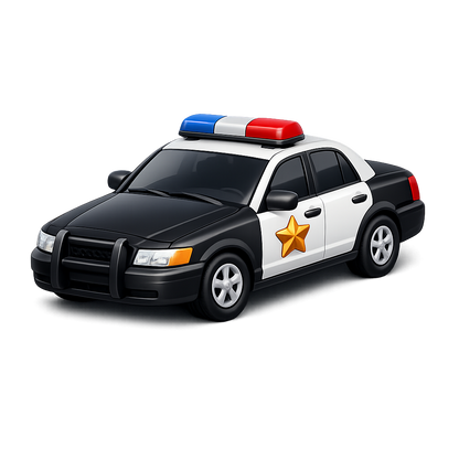 Police car PNG image with transparent background