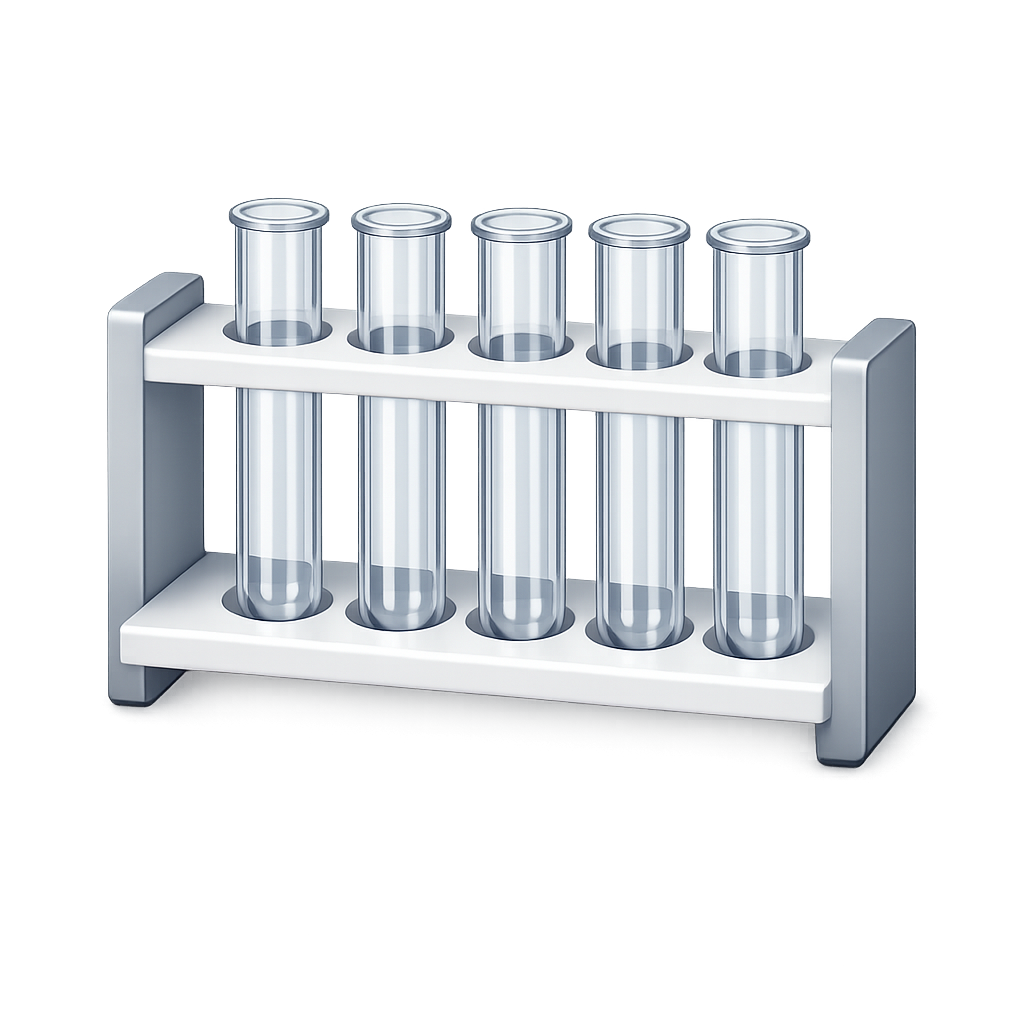 3D test tube rack PNG