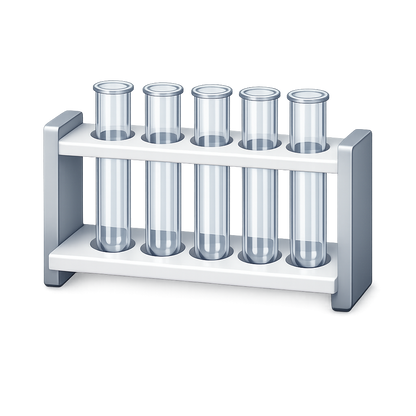 3D test tube rack PNG