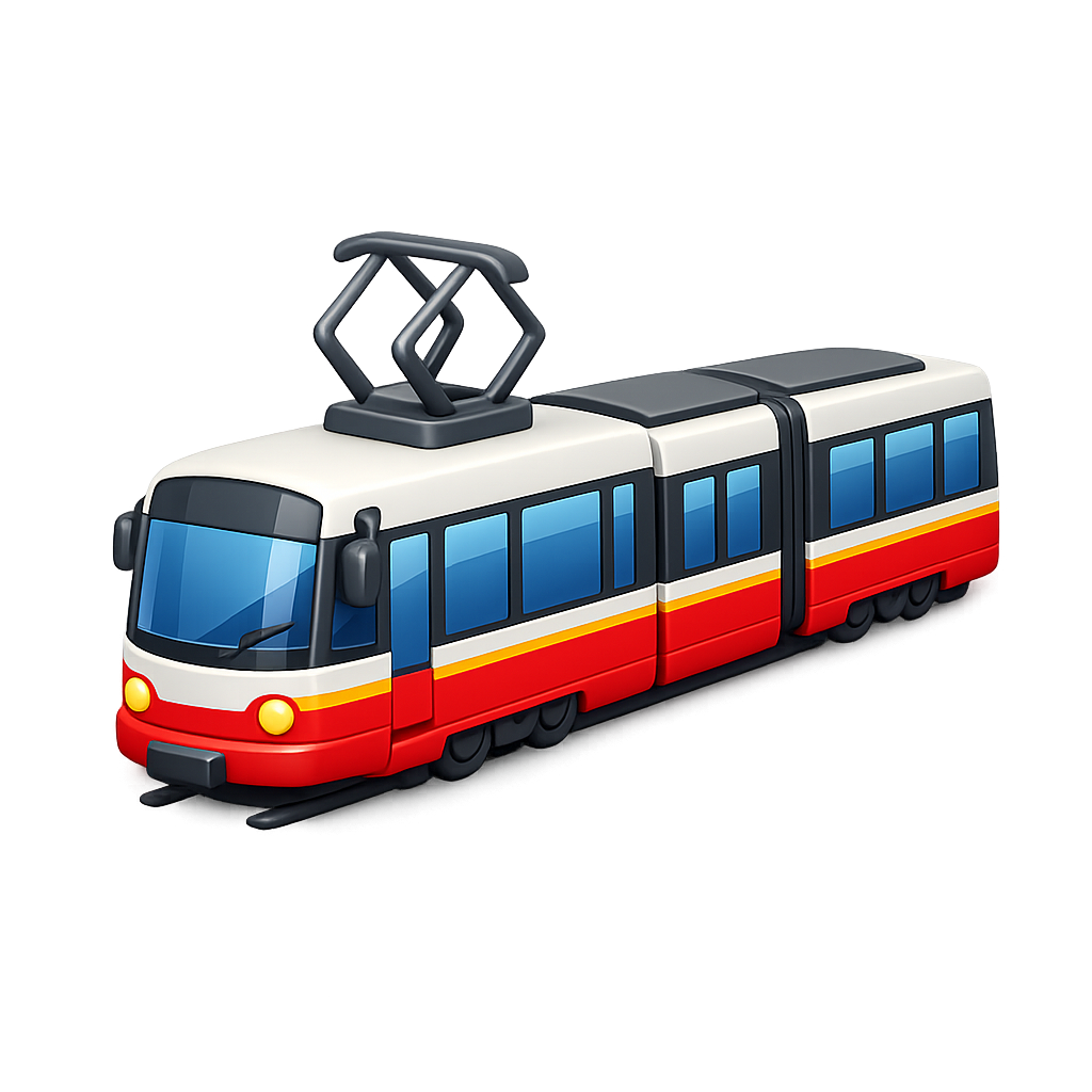 Tram PNG image with transparent background